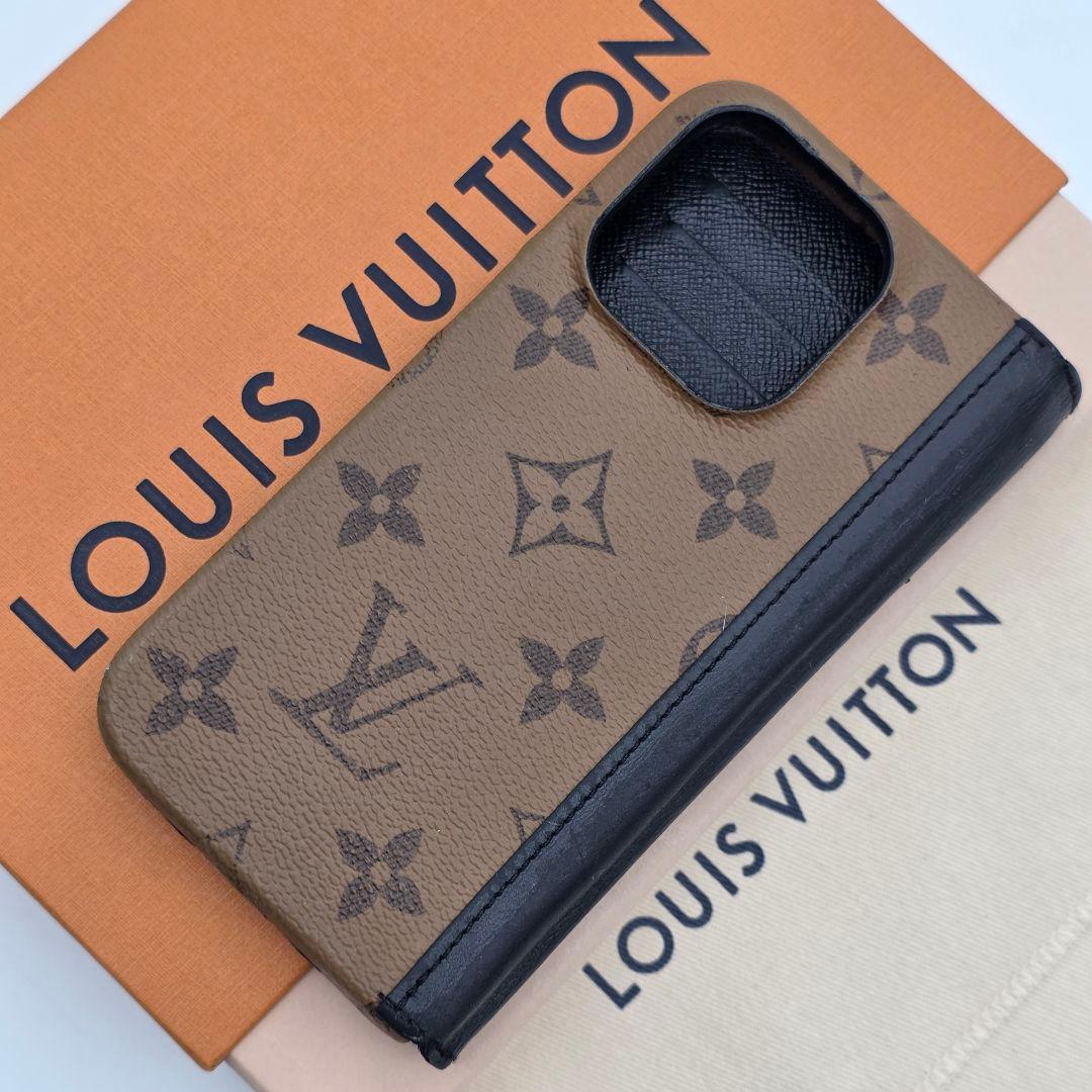 ルイヴィトン iphone15pro 手帳ケース フィリオ モノグラムリバース