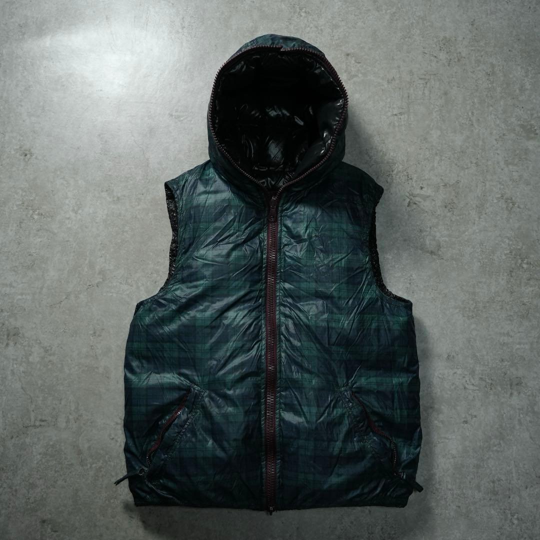 y2k DUVETICA ダウンベスト リバーシブル ブラックウォッチ グランジ