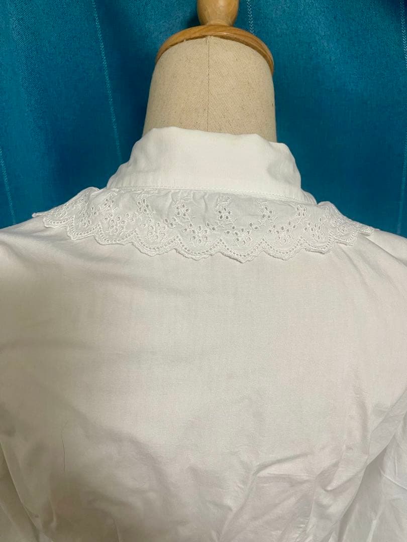 ALICE and the PIRATES 白 丸襟 バラレース ブラウス