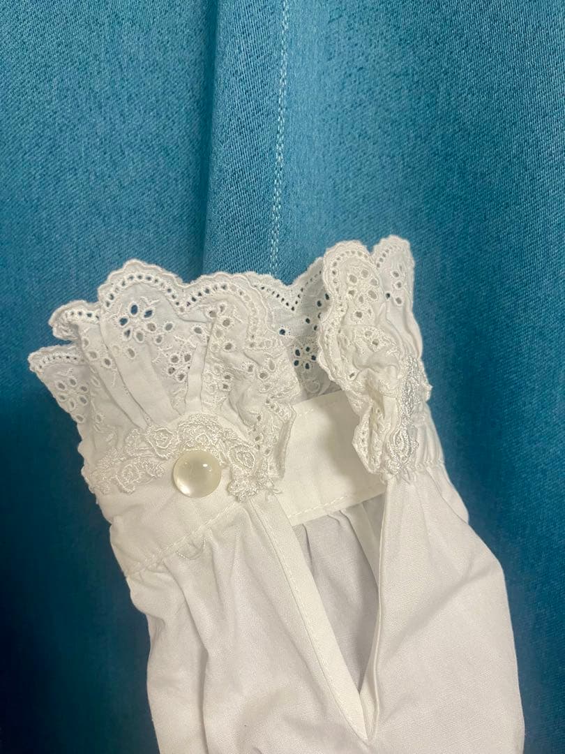 ALICE and the PIRATES 白 丸襟 バラレース ブラウス