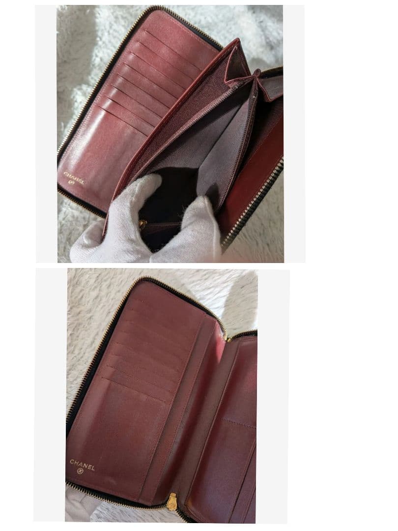 希少❀シャネル レザー 長財布　オーガナイザ　キャビアスキン　マトラッセ　黒