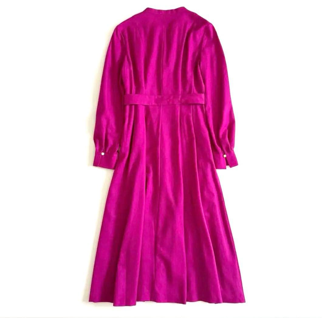 アナイ ソフトアムンゼン　タックフレアワンピース　ピンク　ネット完売商