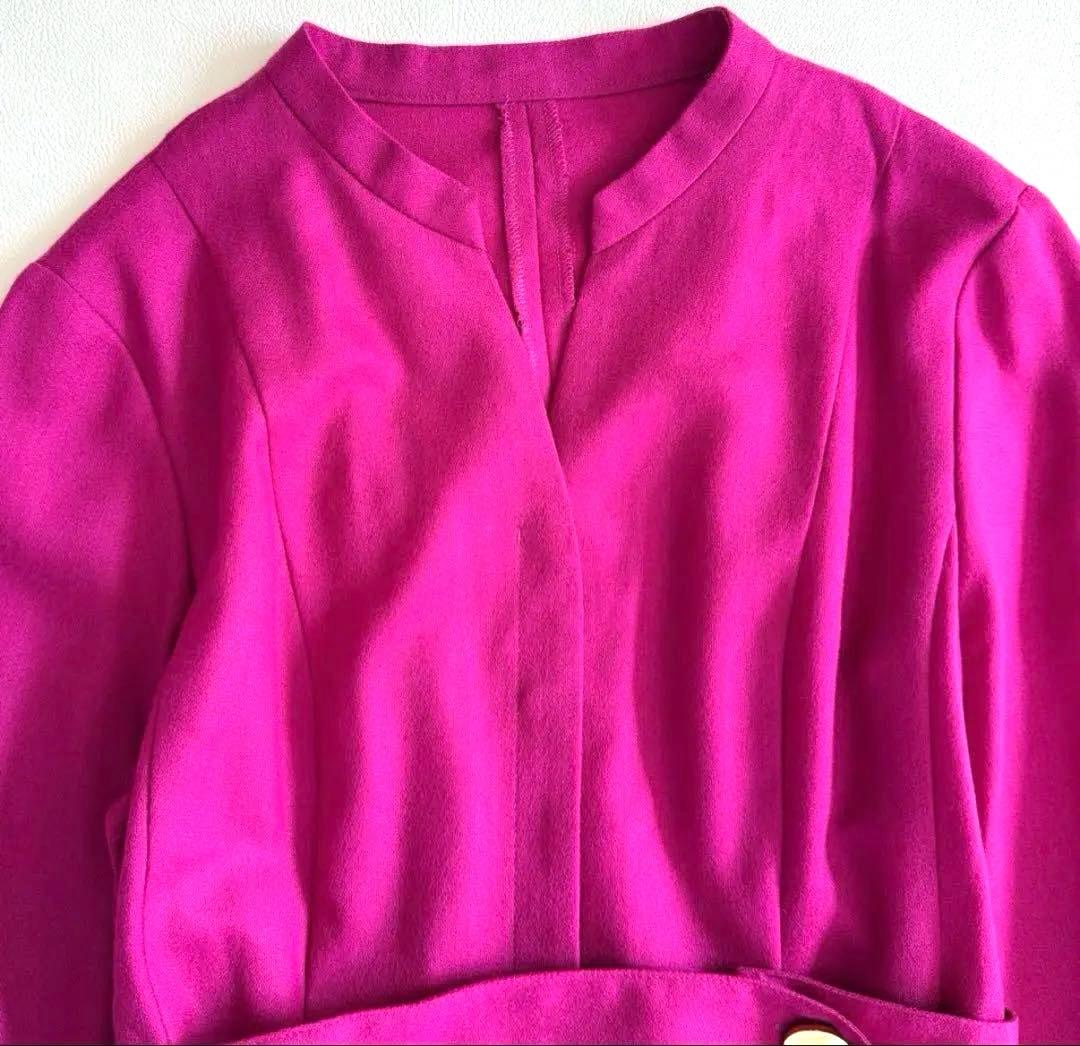 アナイ ソフトアムンゼン　タックフレアワンピース　ピンク　ネット完売商