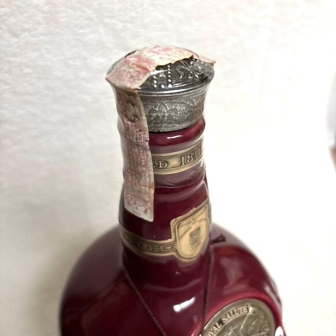 シーバス　ロイヤルサルート21年　陶器ボトル赤 巾着・箱付【古酒】