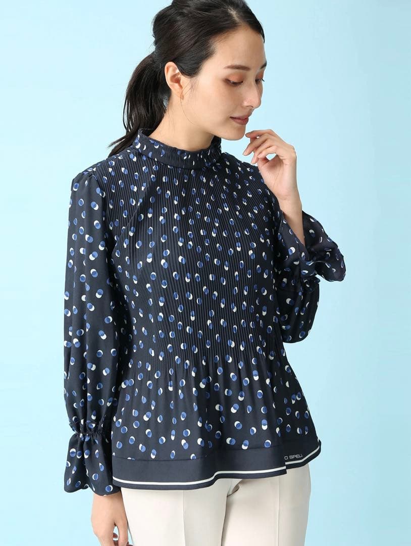 MORABITO SPELL スクエアドット ブラウス シャツ プルオーバー