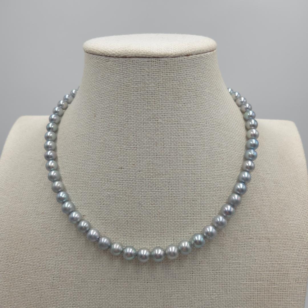 アコヤ あこやパール 本真珠 ネックレス akoya 希少カラー 8.0mm