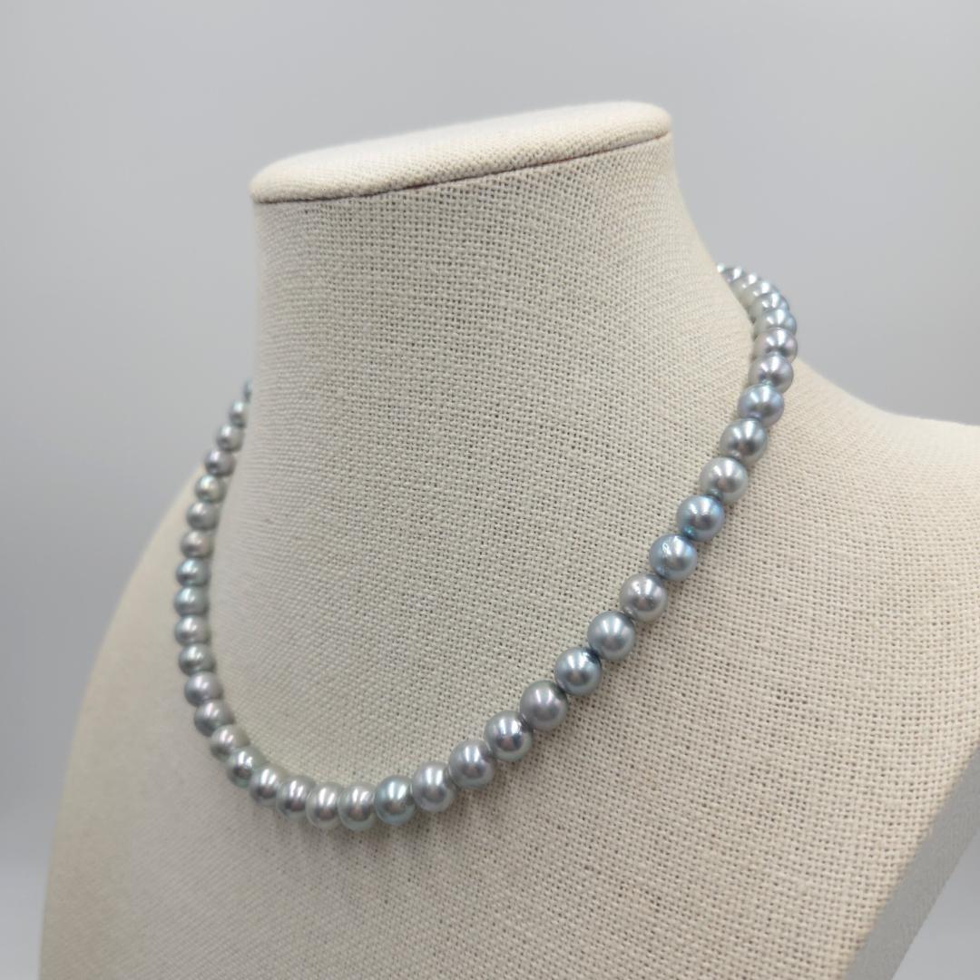 アコヤ あこやパール 本真珠 ネックレス akoya 希少カラー 8.0mm