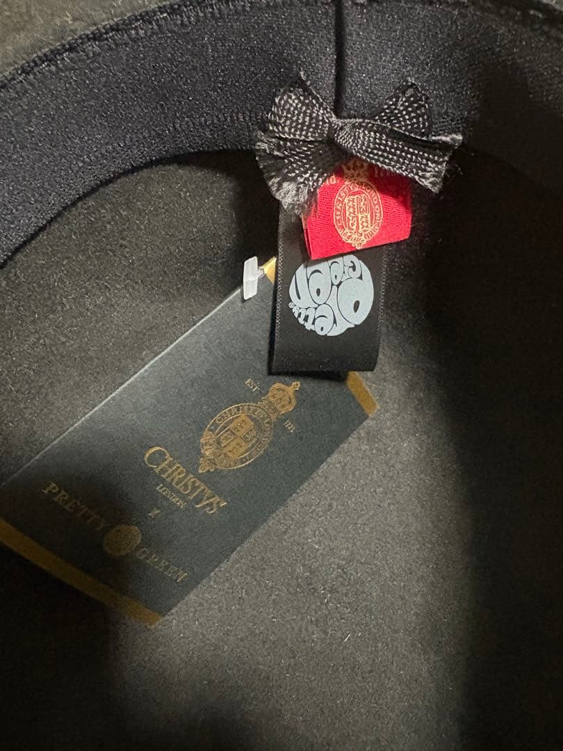 M/Lサイズ 新品 プリティーグリーン クリスティーズ ハット ブラック