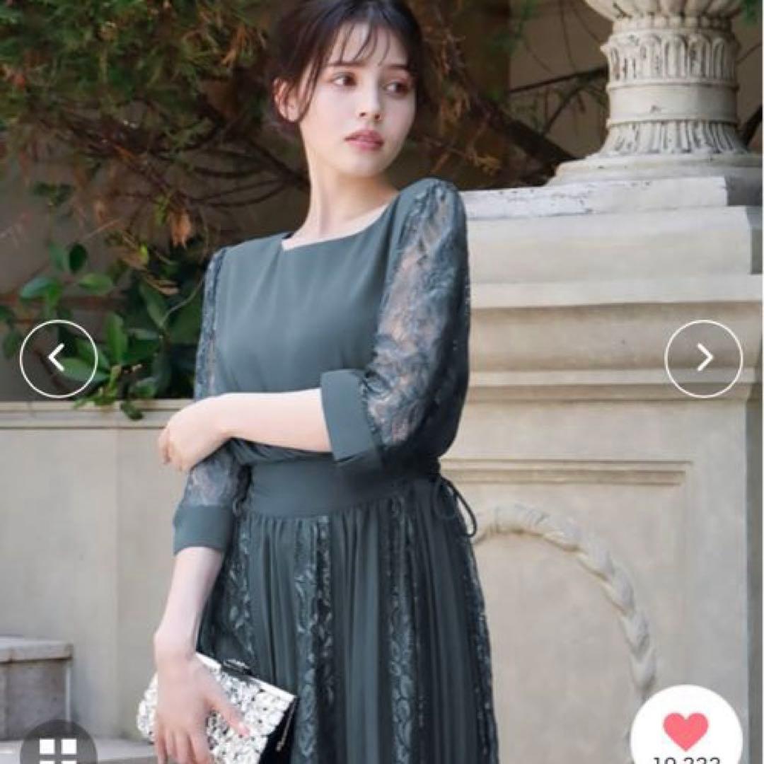 定価2万　GIRL コンシャススリーブ＆ロングフレア結婚式パーティードレス