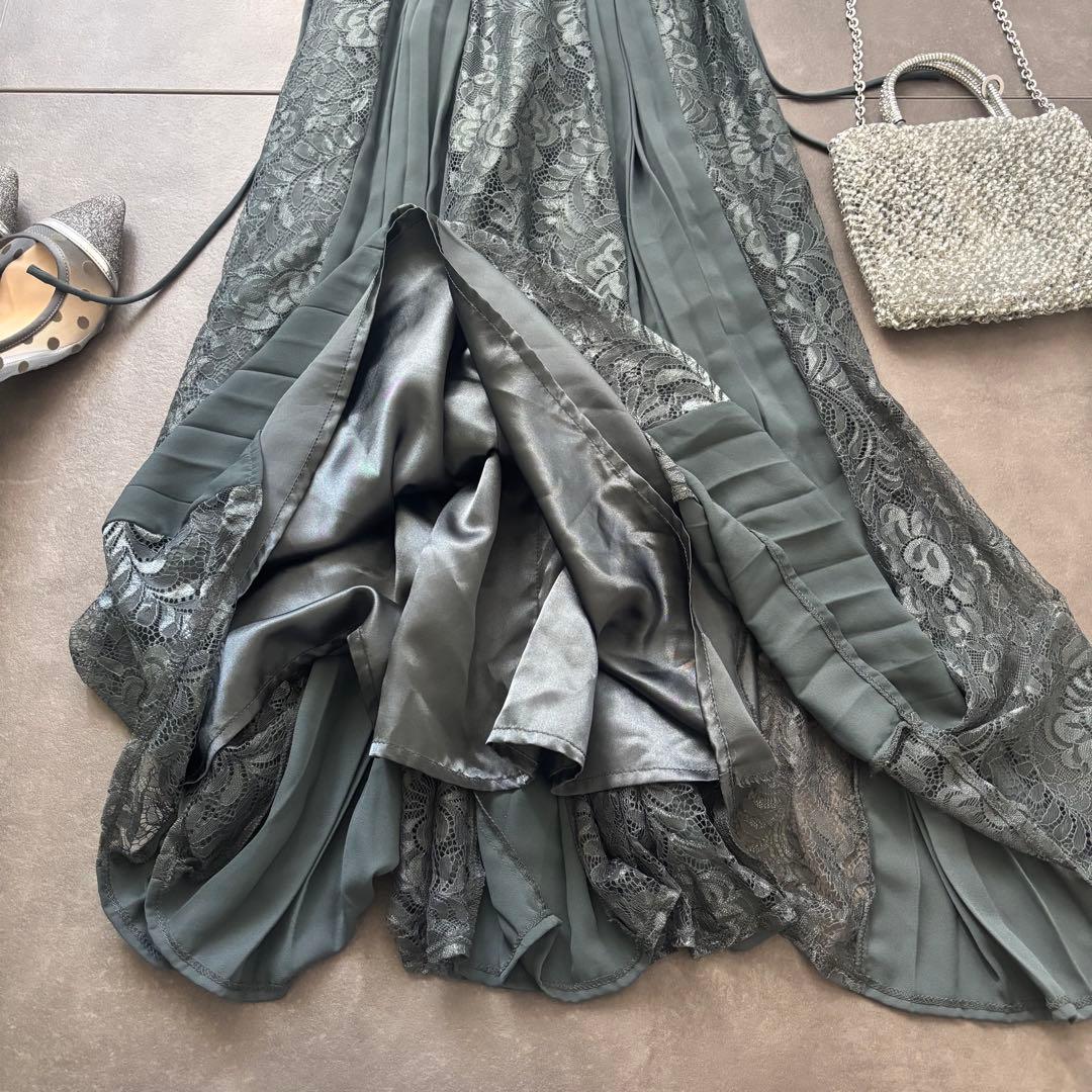 定価2万　GIRL コンシャススリーブ＆ロングフレア結婚式パーティードレス