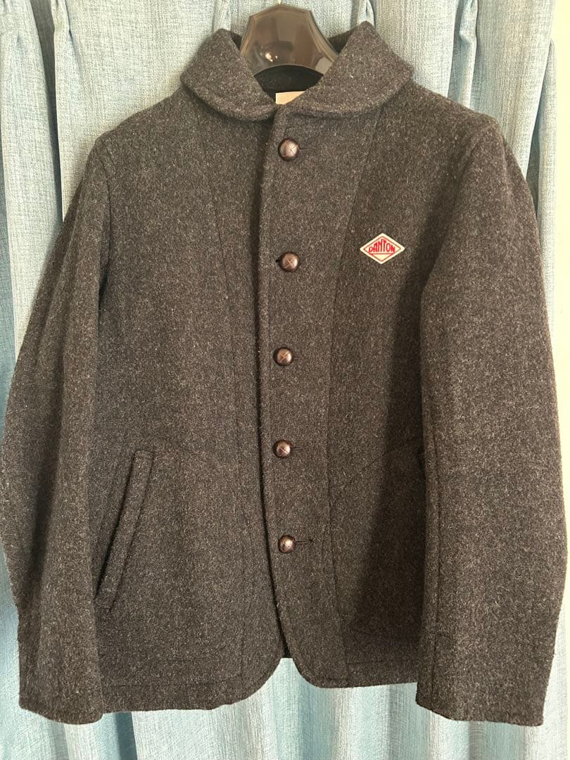 【美品】DANTON ダントン ウールモッサ コート チャコールグレー40