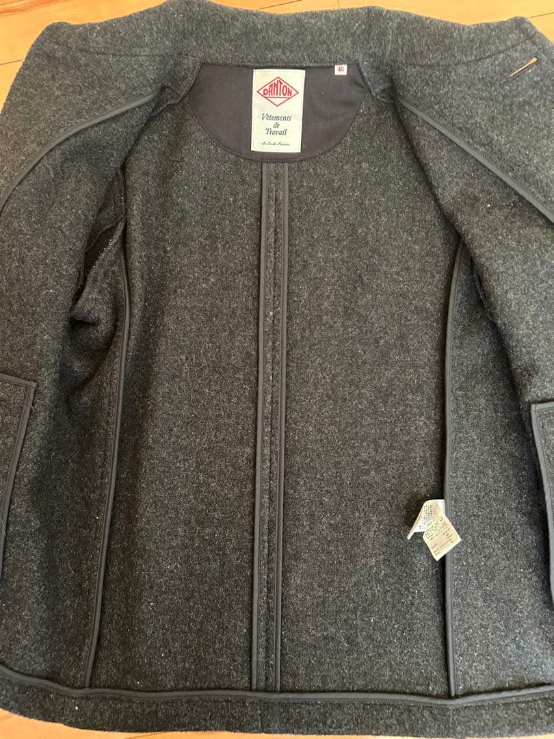 【美品】DANTON ダントン ウールモッサ コート チャコールグレー40
