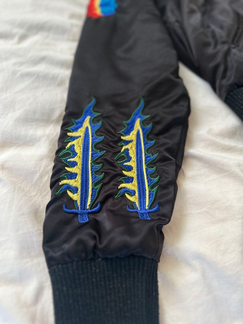 DIESEL 刺繍デザイン スカジャン 黒 リバーシブル