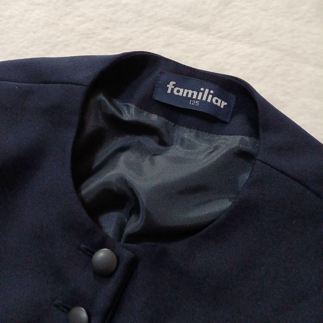 ファミリア✨120✨フォーマルアンサンブル　ネイビー　ワンピース　卒園式　入学式