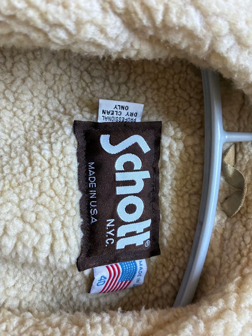 Schott ショット　ボア　ランチコート　ウール　メルトン　胡桃ボタン