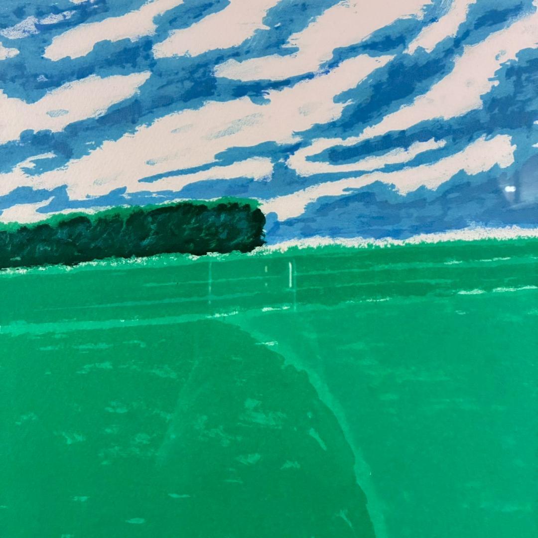 美品 アンドレ・ブラジリエ「春の乗馬」リトグラフ 直筆サイン入り お洒落な額装