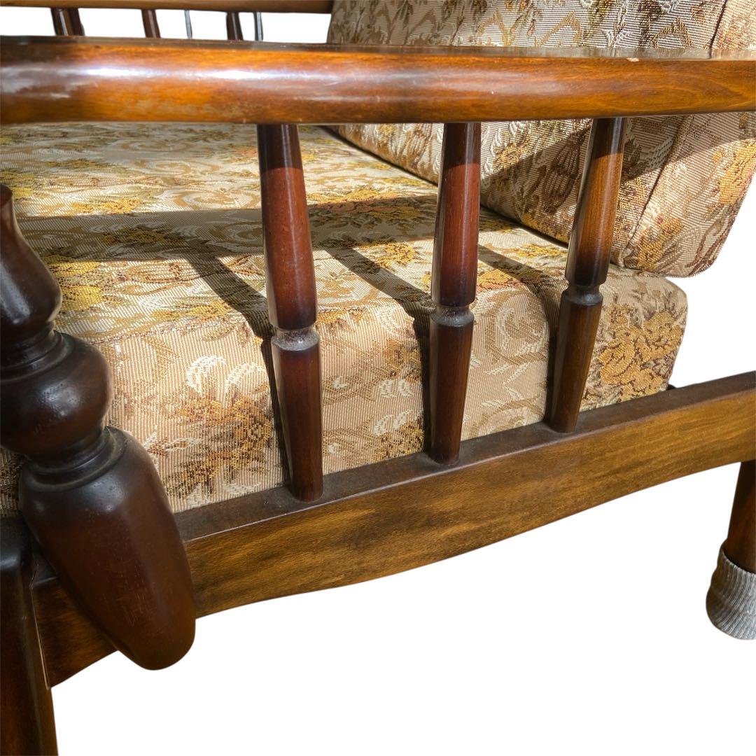 【週末セール】カリモク コロニアル 1人掛けソファ アームチェア ヴィンテージ