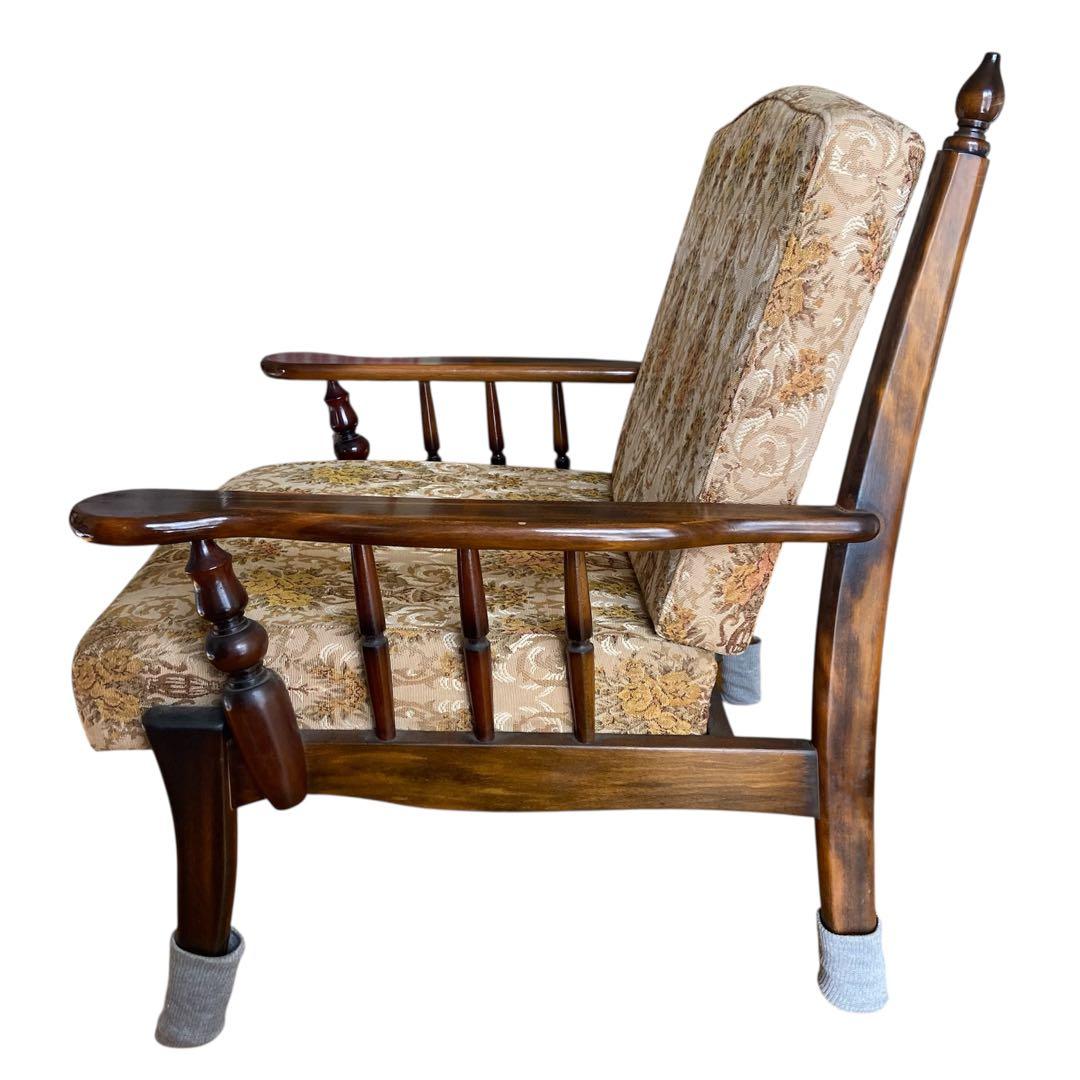 【週末セール】カリモク コロニアル 1人掛けソファ アームチェア ヴィンテージ