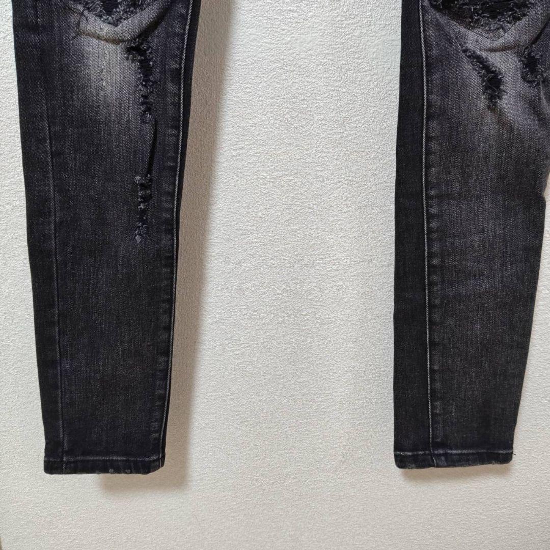 mnml ダメージ加工 ストレッチ スキニー デニムパンツ 28 ミニマル