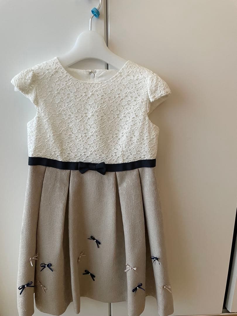 petit main ジャガードリボンOP＋衿つきJKセット　入学式　120