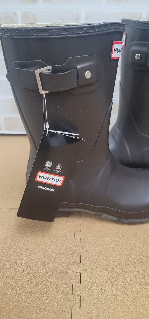 HUNTER オリジナル 長靴 ダークブラウン（カーキ色）