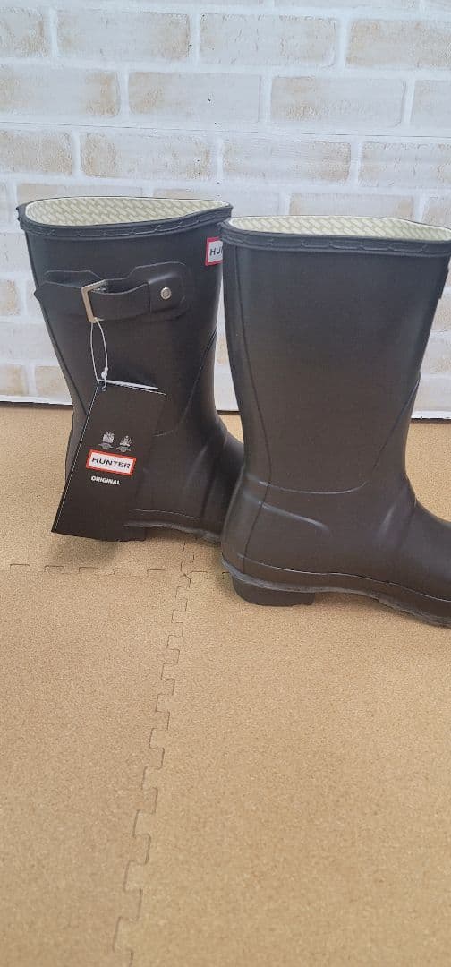 HUNTER オリジナル 長靴 ダークブラウン（カーキ色）