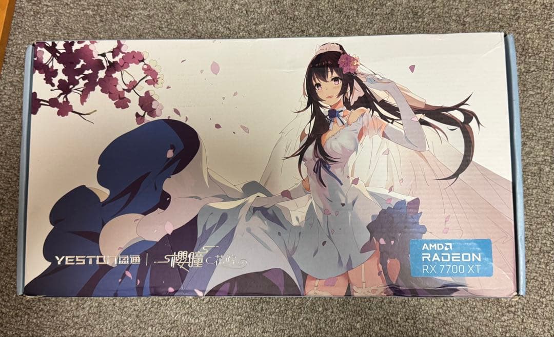 グラフィックボード・グラボ・ビデオカード Yeston Radeon RX7700XT 12GB Sakura Waifu