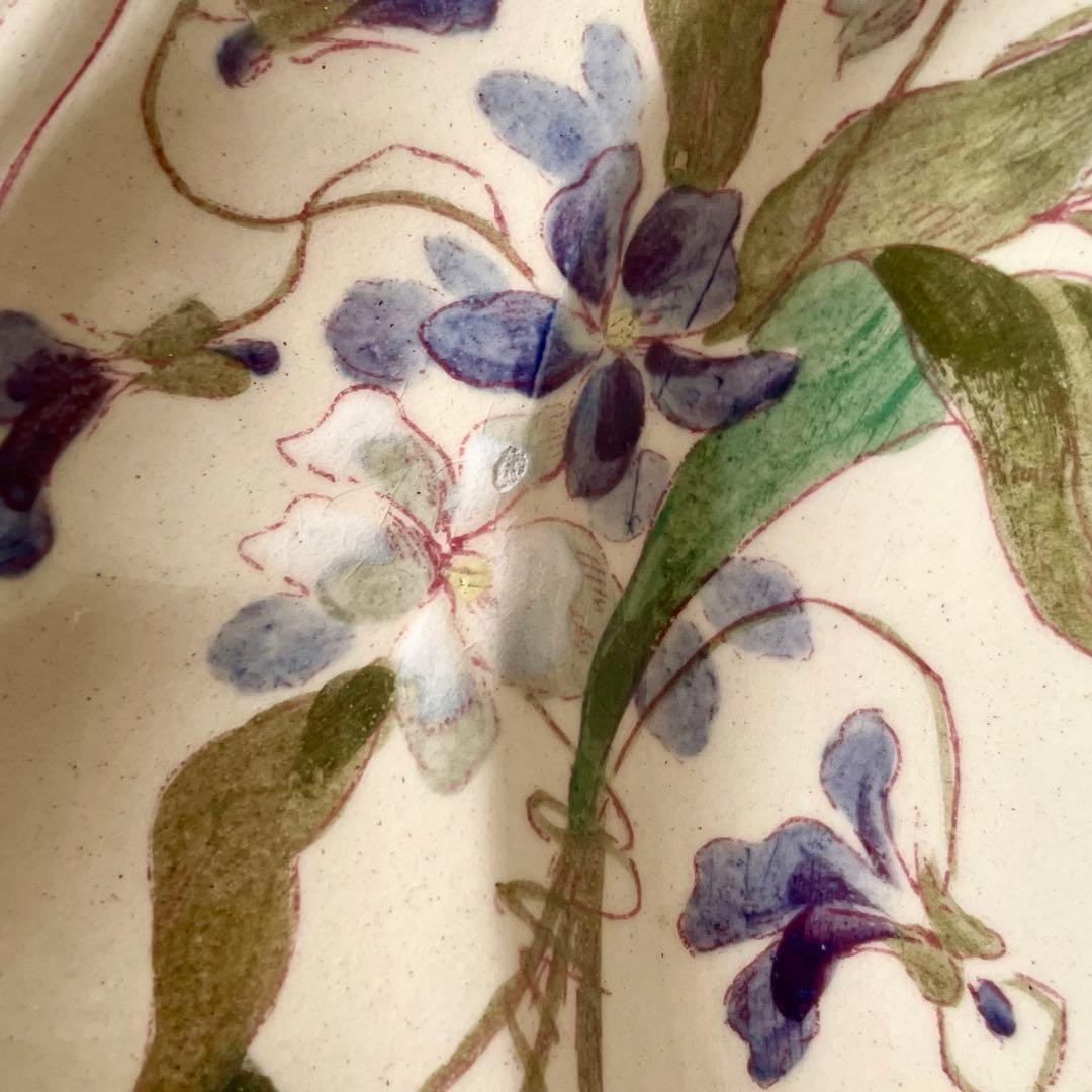 【レア】ロンシャン すみれ&すずらんプレート①フランスアンティーク菫 鈴蘭スミレ