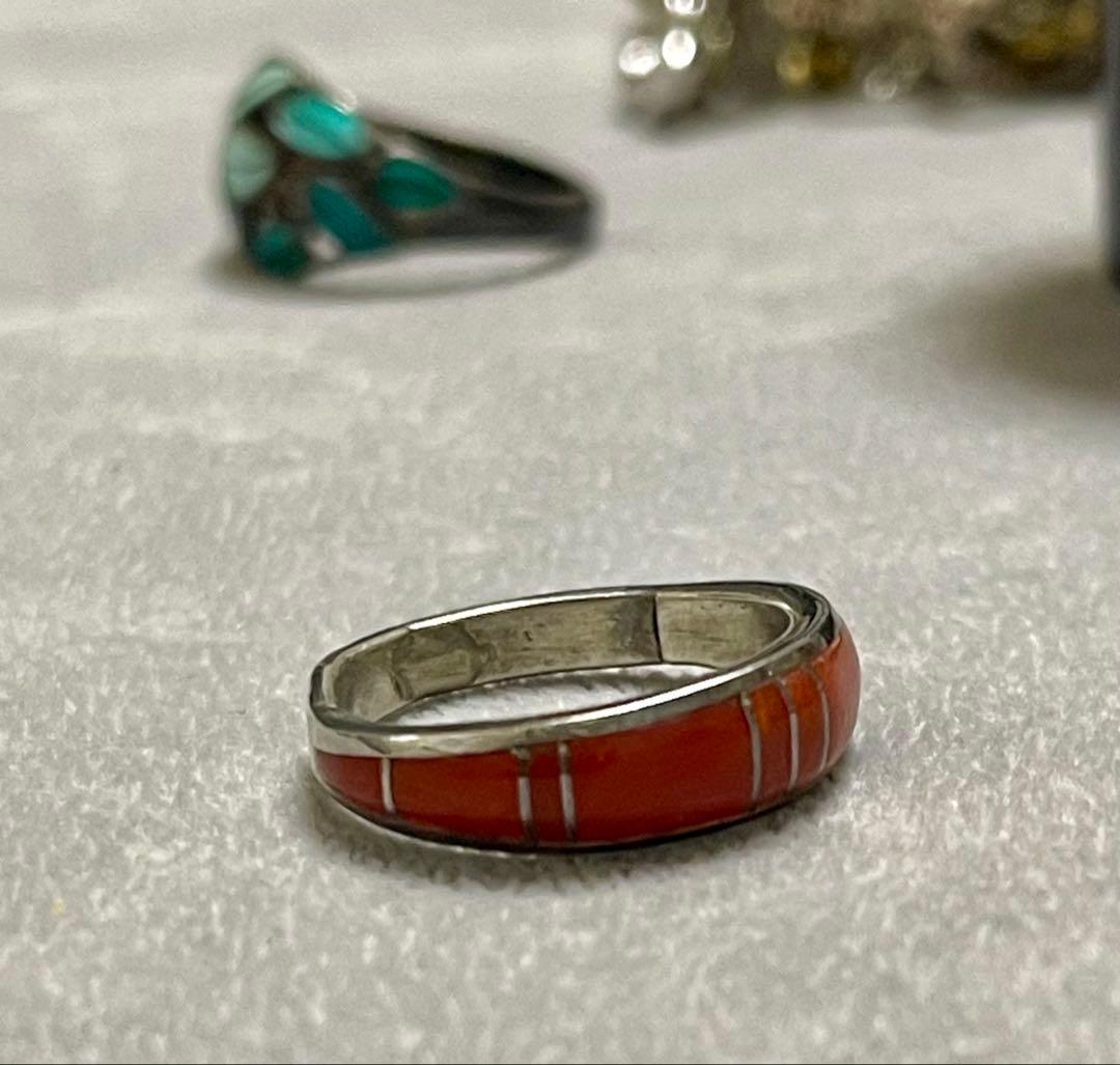 CHAVEZ 作者刻印 ナバホ ズニ族 インディアンジュエリー リング 指輪