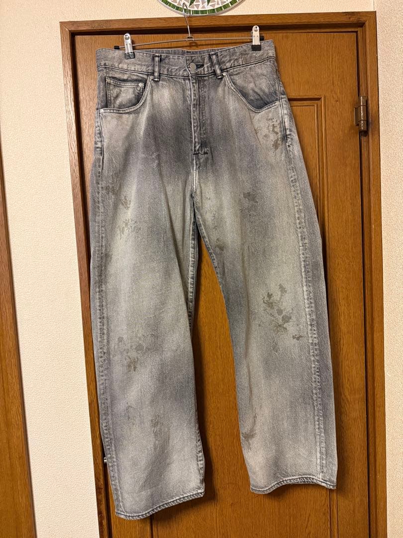 パンツ ANCELLM AGING DENIM STRAIGHT 5P PANTS