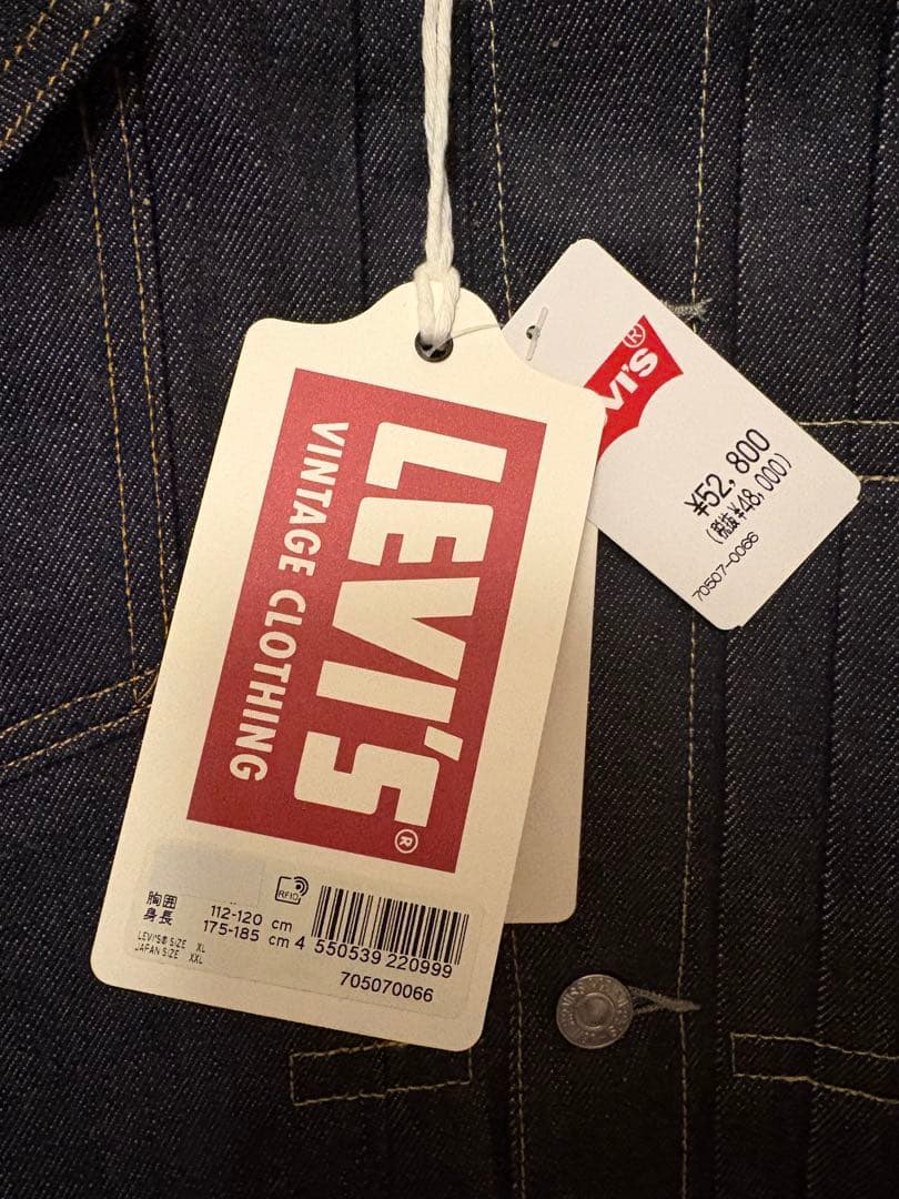 新品 リーバイス 507XX サイズ44 Tバック LVC 国内正規 2nd