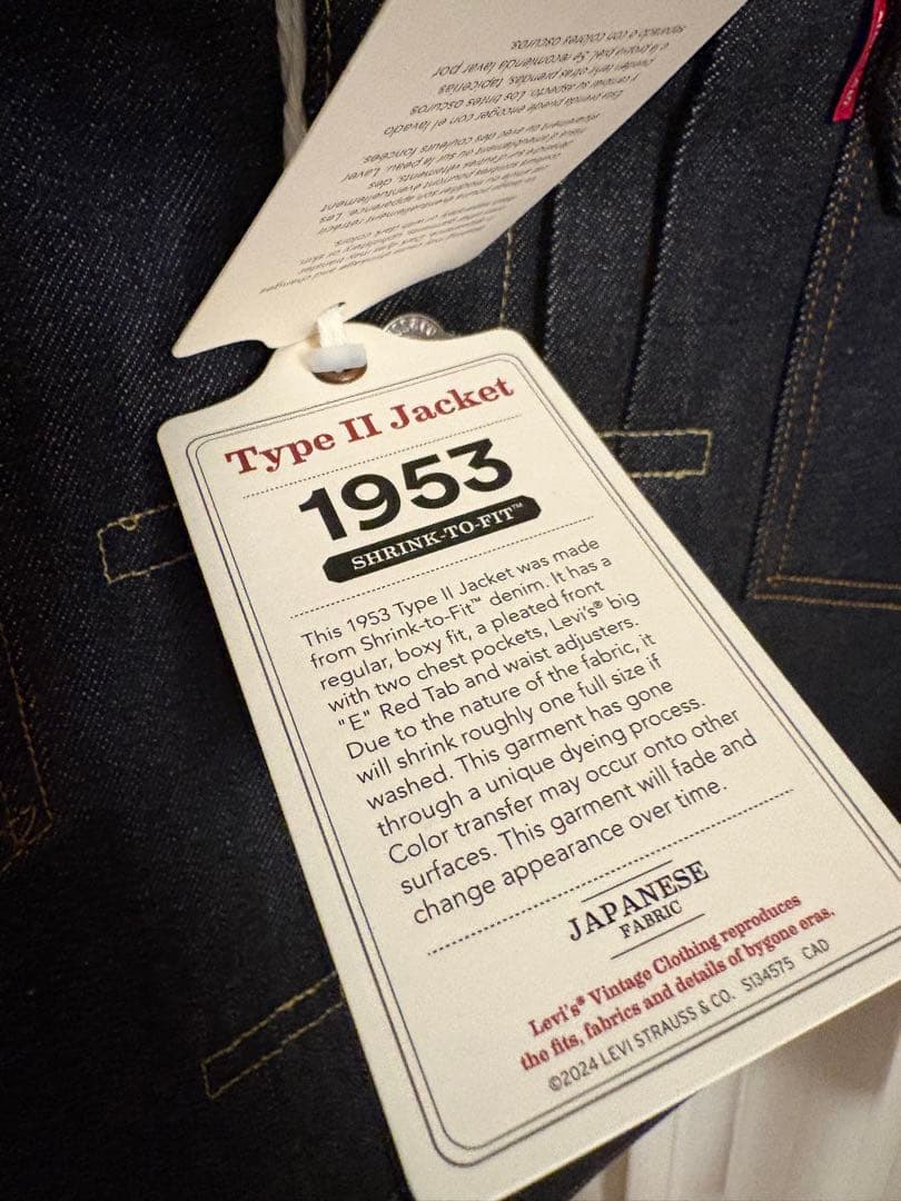 新品 リーバイス 507XX サイズ44 Tバック LVC 国内正規 2nd