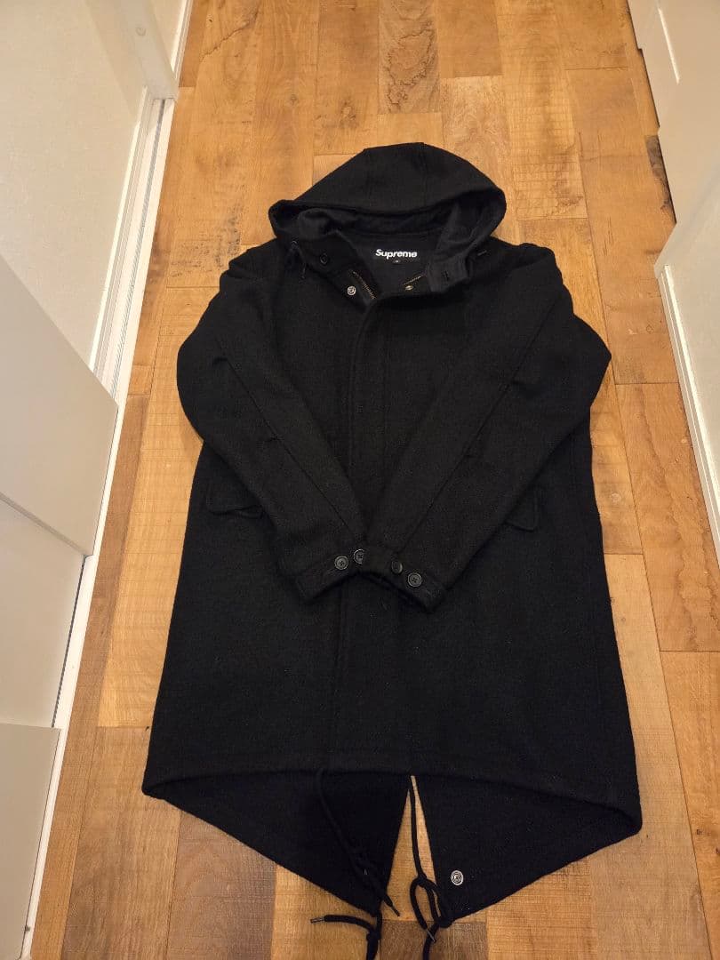 【美品】Supreme Wool Fishtail Parka 16AW M 黒