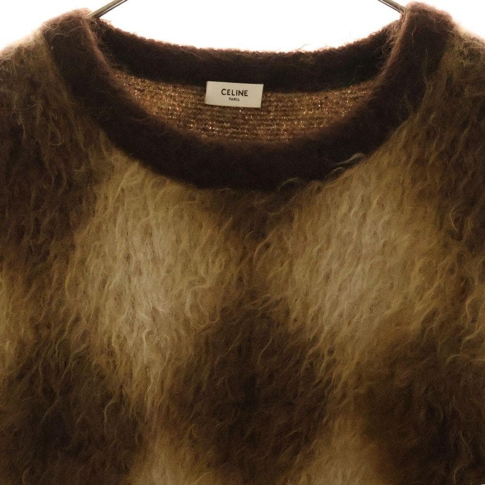 山田涼介着用 CELINE セリーヌ ブラッシュドモヘアセーター アーガイル柄