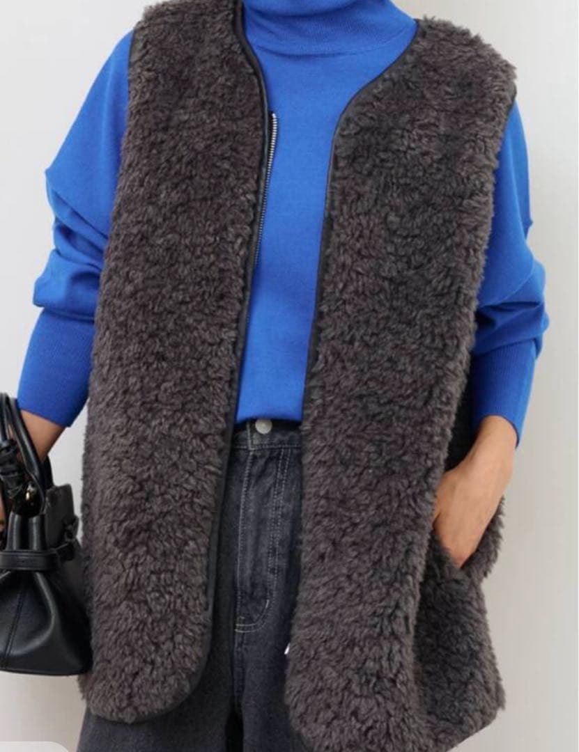 ジャーナルスタンダード　レリューム　カーリーフェイクファーベスト