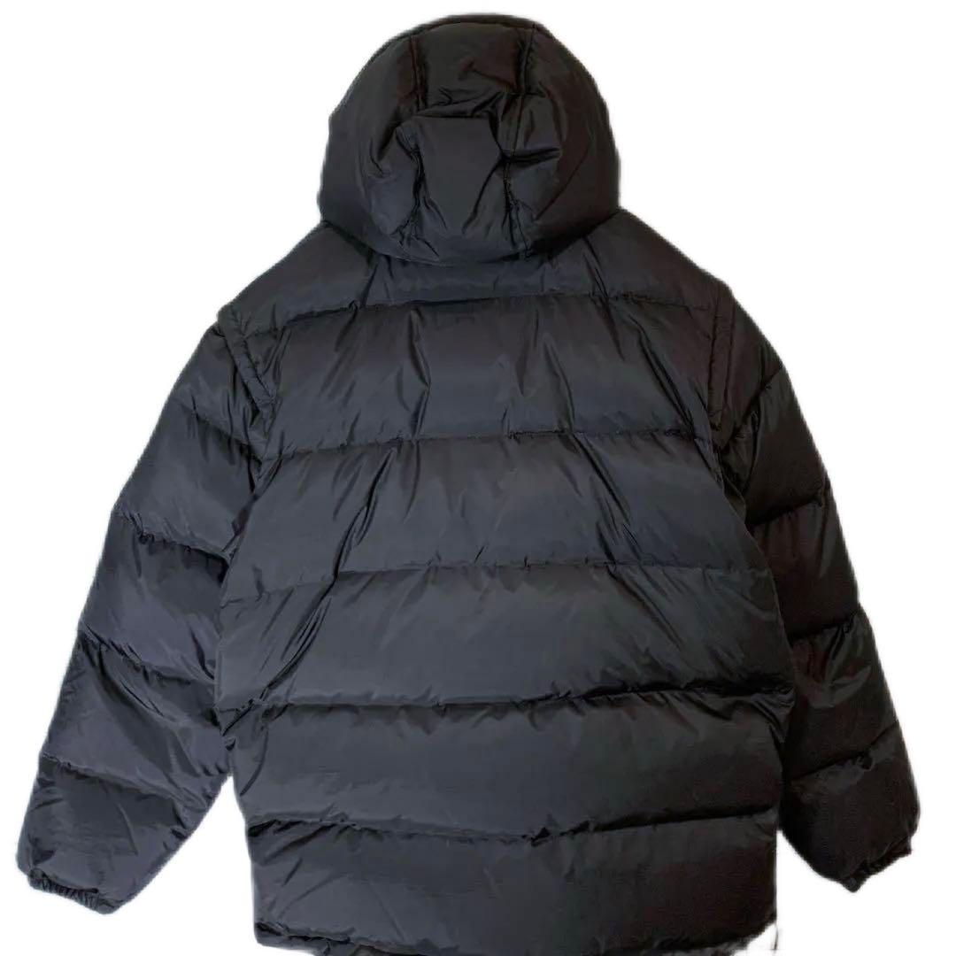 ビンテージ 90s adidas 2WAYダウンジャケット L 刺繍ロゴ 万国旗