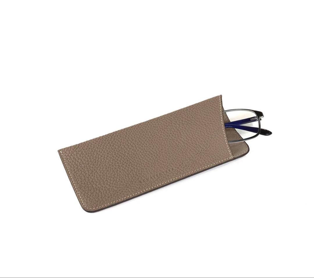 ボナベンチュラ アイグラスケース 眼鏡 メガネ エトゥープ シュリンクレザー