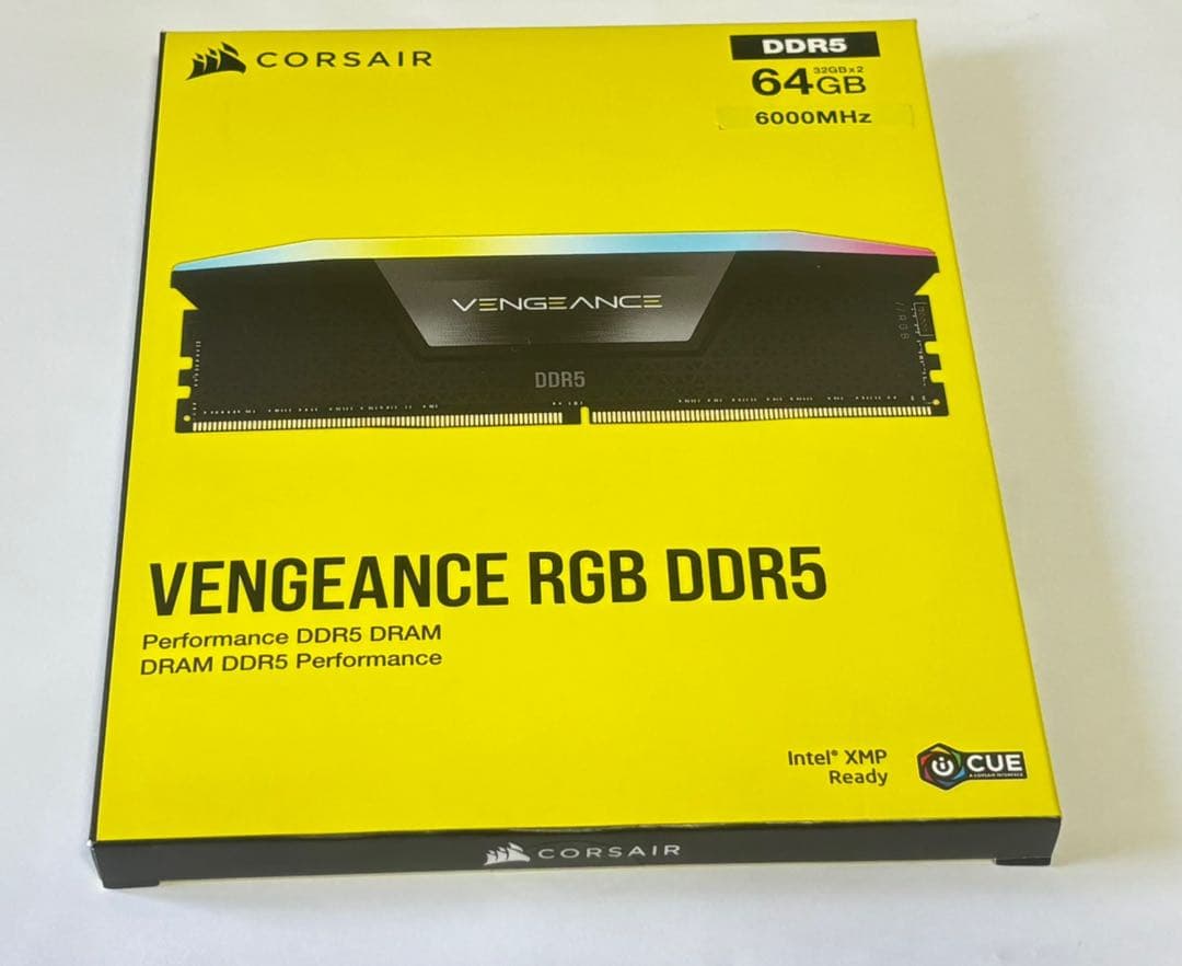 メモリー CORSAIR VENGEANCE RGB DDR5 64GB 6000MHz