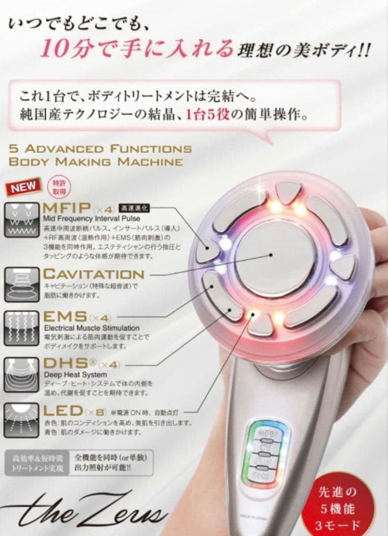 the Zeus DR CAVIEZ 多機能痩身美容機器