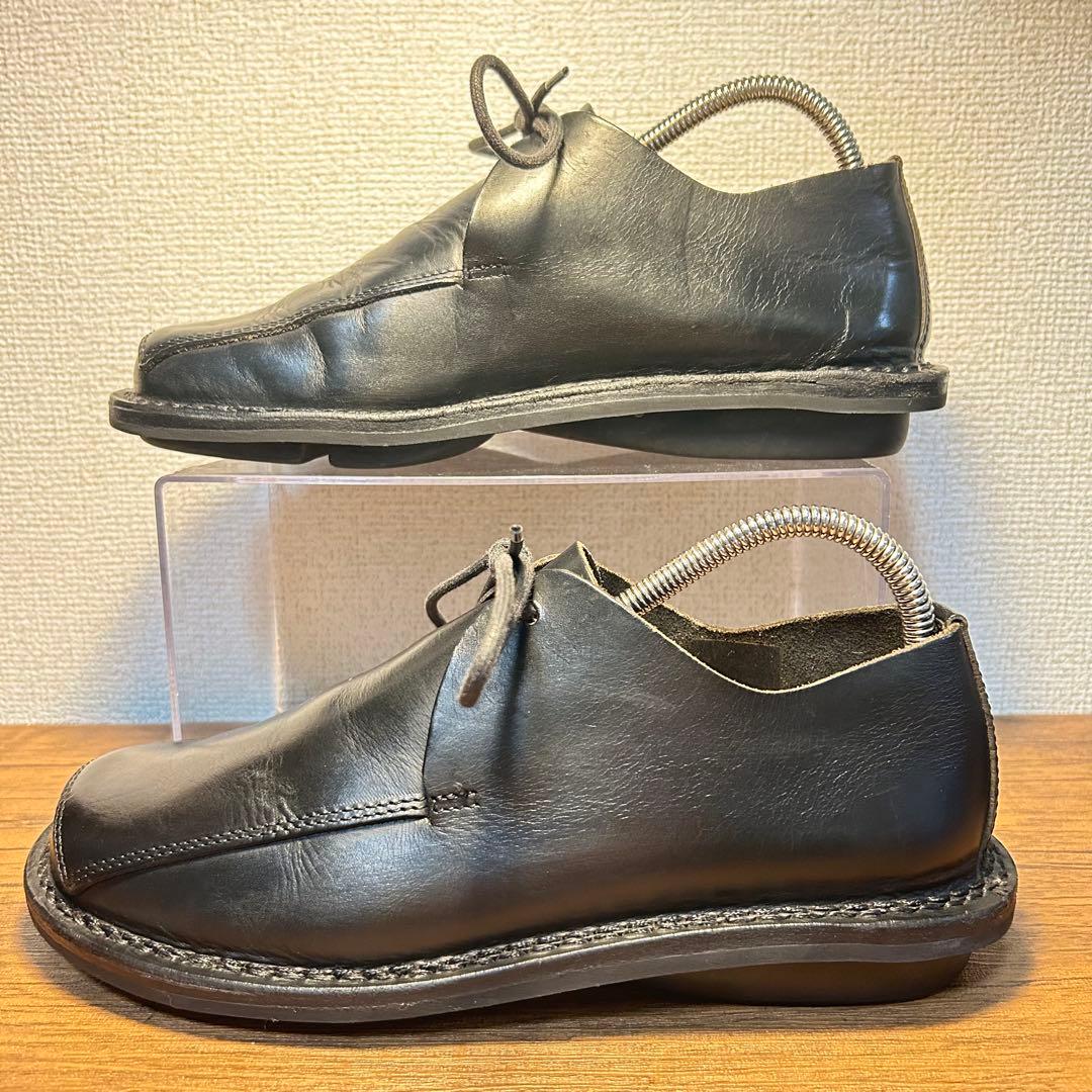 【美品・希少デザイン】trippen 黒 レザーレースアップシューズ 37
