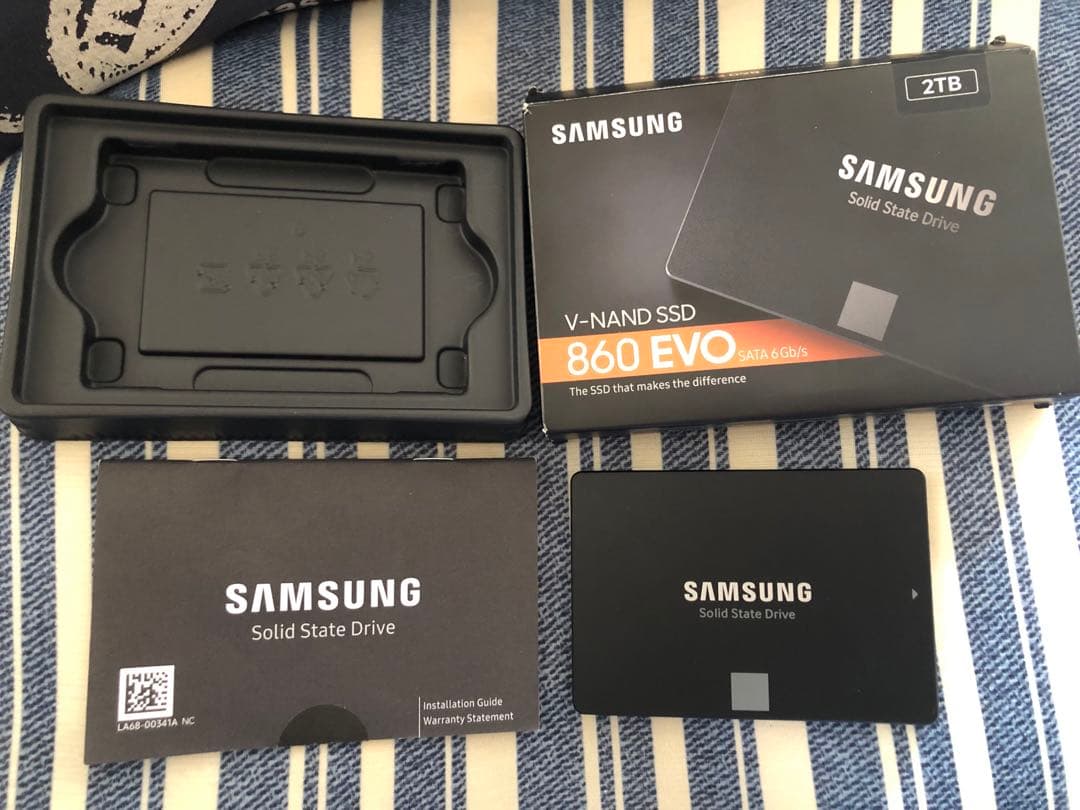 ①Samsung 860 EVO 2TB SSD 美品(健康状態正常98%)