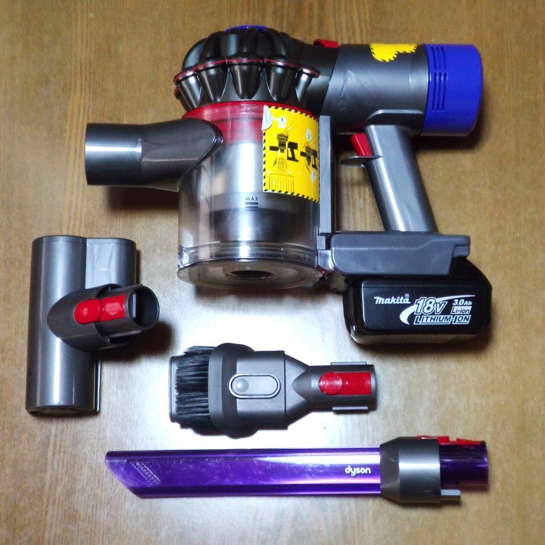 ダイソンV8 SV10 掃除機＋マキタ18vアダプターセット 分解清掃済み動作品