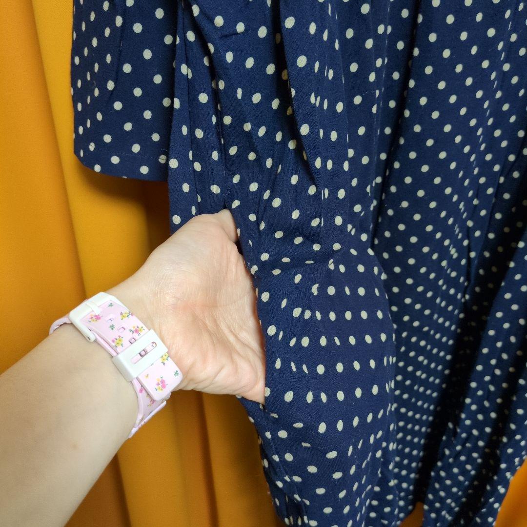 イオグラフィックa.ドット七分袖ワンピース