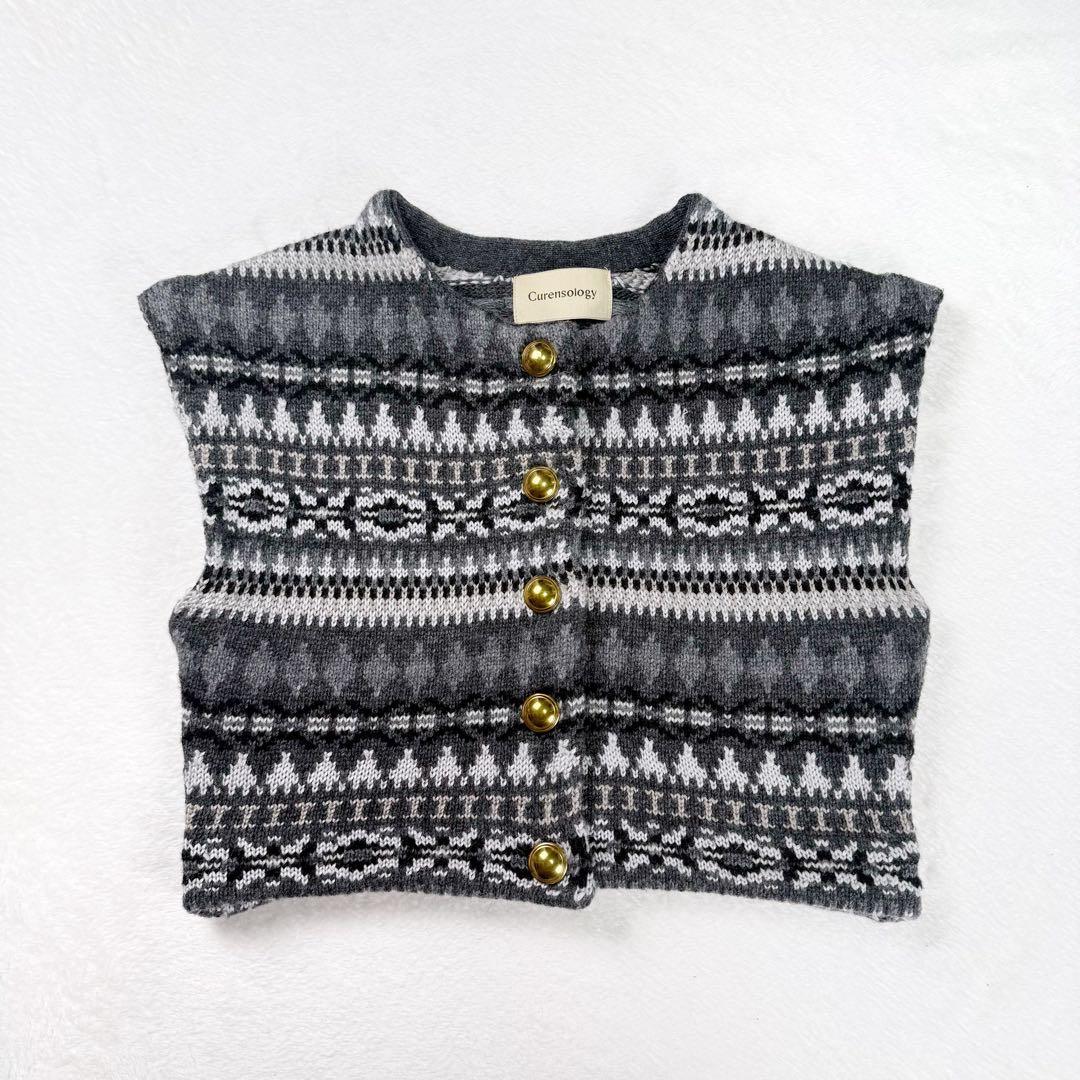 【極美品】Curensology フェアアイルニットミニベスト