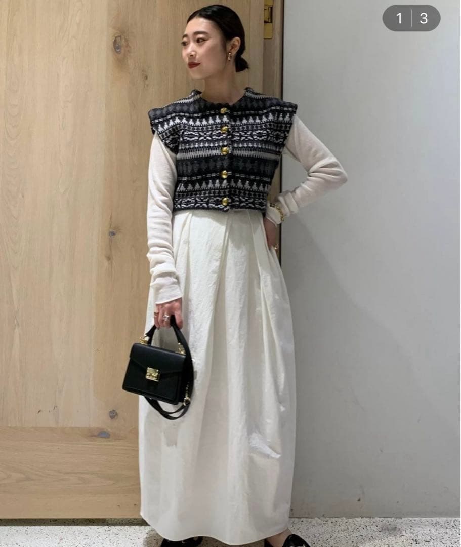 【極美品】Curensology フェアアイルニットミニベスト