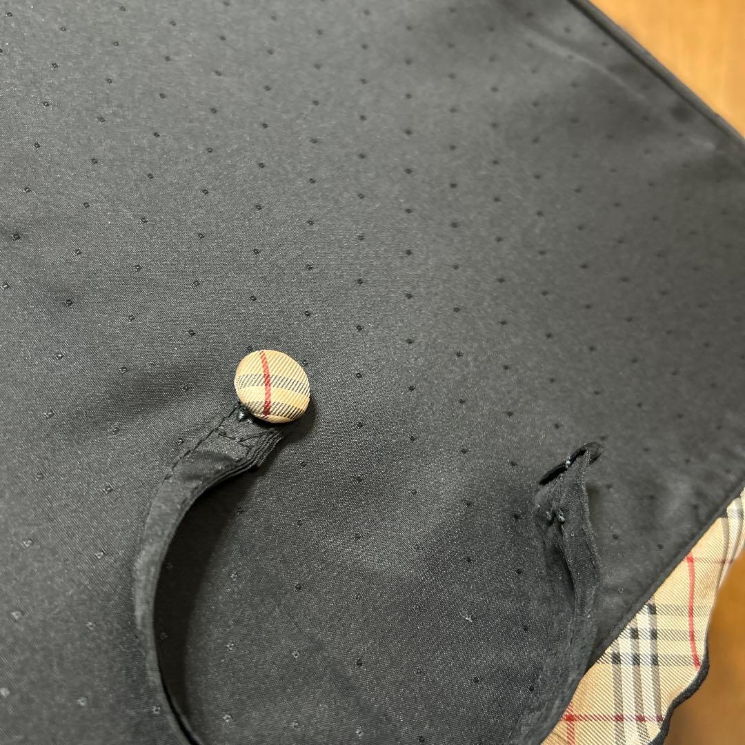 ●BURBERRYバーバリー　ブラック　フリル　ノバチェック長傘　未使用●