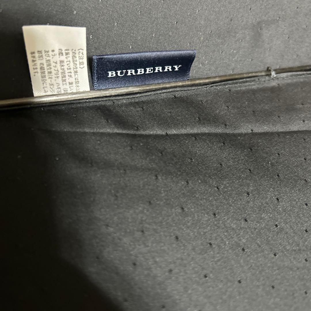 ●BURBERRYバーバリー　ブラック　フリル　ノバチェック長傘　未使用●