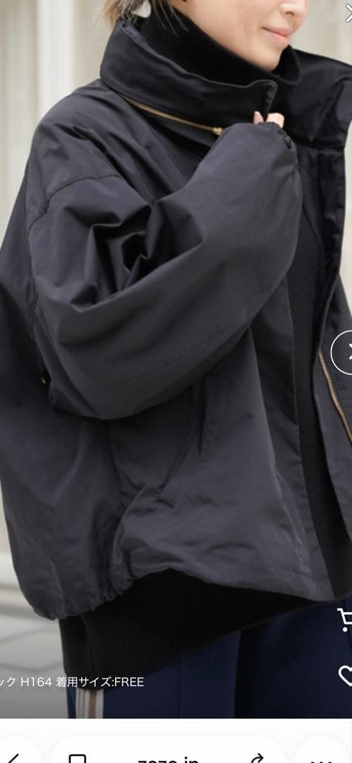 Deuxieme Classe WASHED STAND ZIP ブルゾン