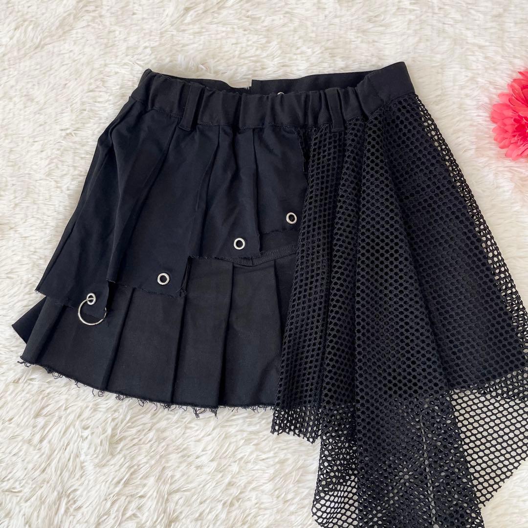 完売品✨️REFLEM レフレム ランダムレイヤードスカート 黒 アシメ 異素材