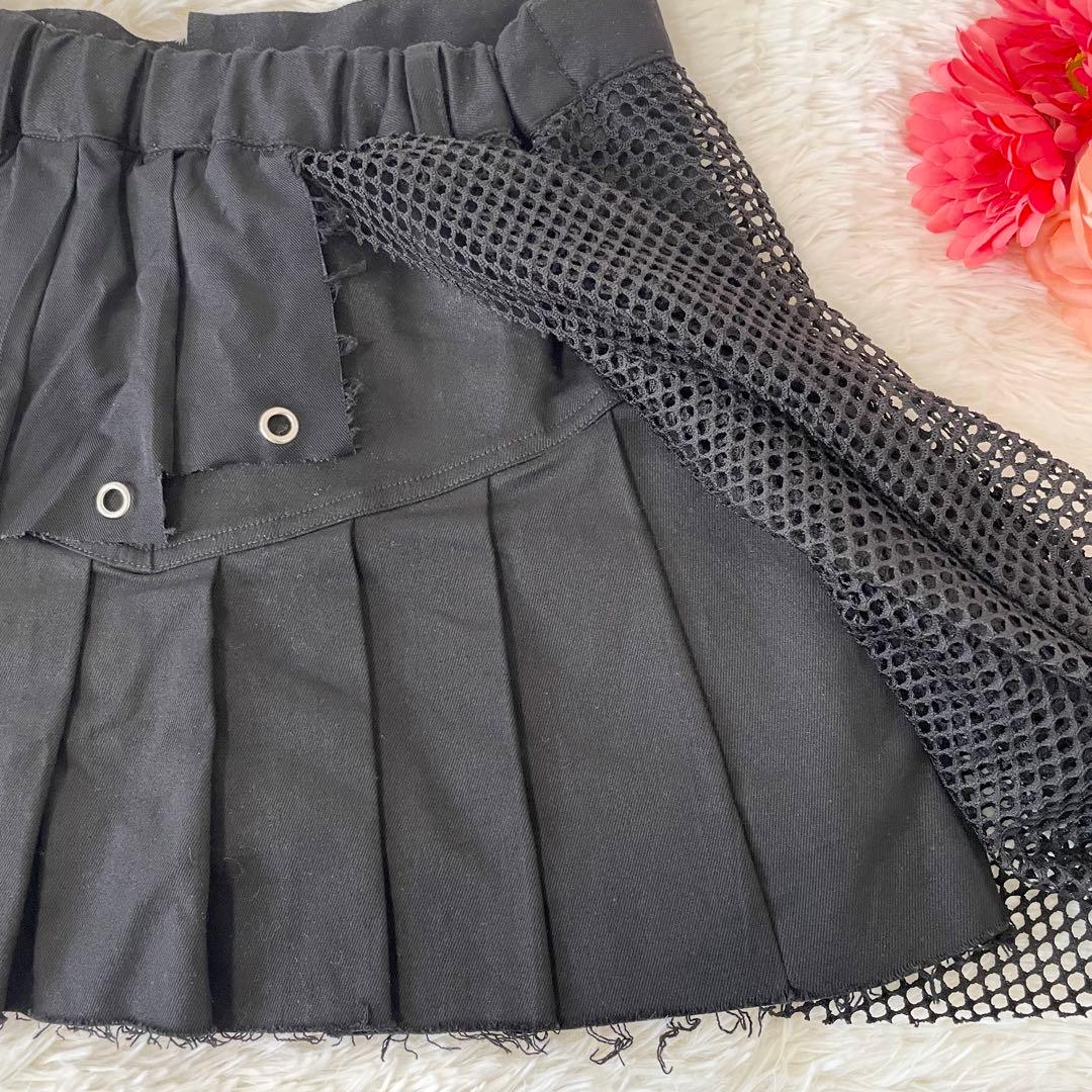 完売品✨️REFLEM レフレム ランダムレイヤードスカート 黒 アシメ 異素材